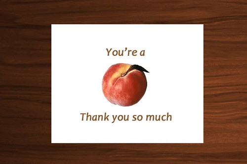 You're A Peach Thank You Card
