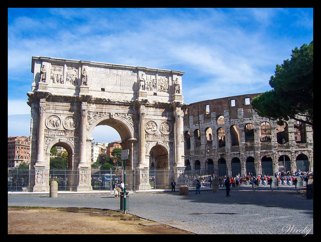 Viaje a Roma - Arco de Constantino y Coliseo