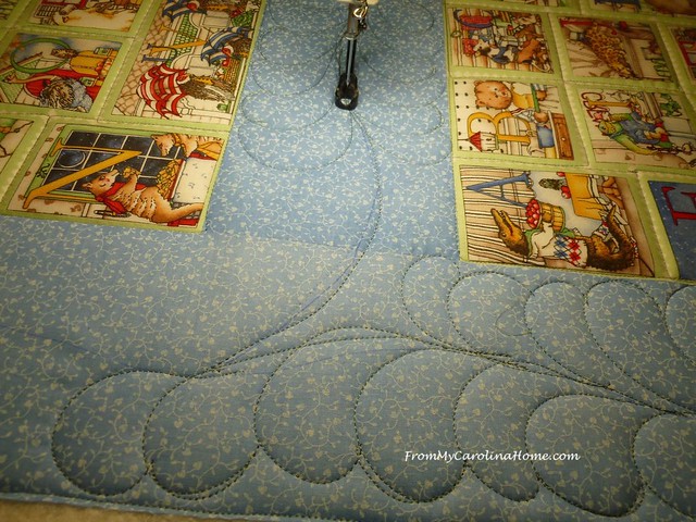 Feather Quilting at From My Carolina Home