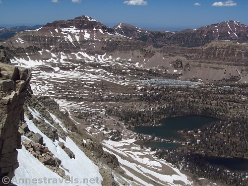 Looking down on Middle Basin from Mount Agassiz in the Uinta Mountains of Utah