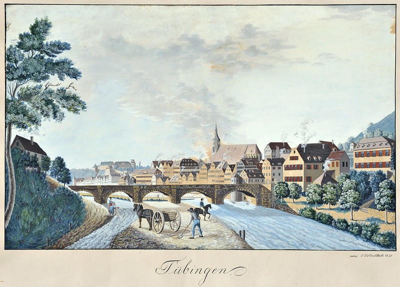 O. F. Strodtbeck - Tübingen vom Osten (1820)