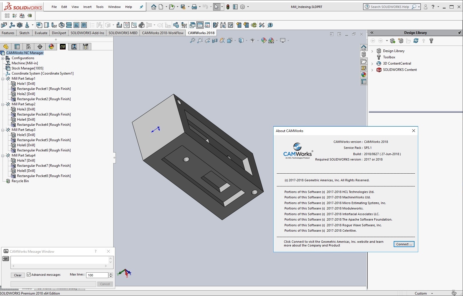 Working with CAMWorks 2018 SP3.1 for Solidworks 2017-2018 full