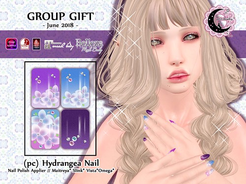 (pc) Hydrangea Nails [Group Gift / June 2018]
