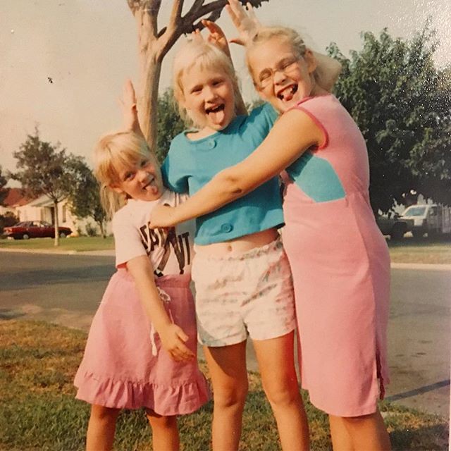 #tbt little Lizzy with one of my childhood best friends Misty (right) and her bratty little sister Wendy (left); Fontana, CA. I wonder what they’re doing today.