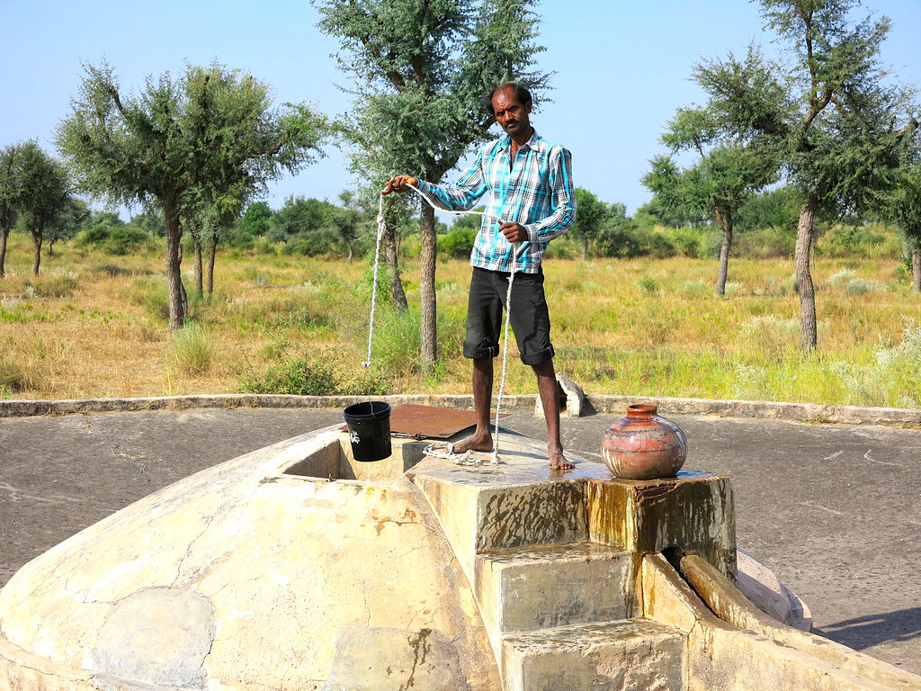 Pozo de agua en el Rajastán