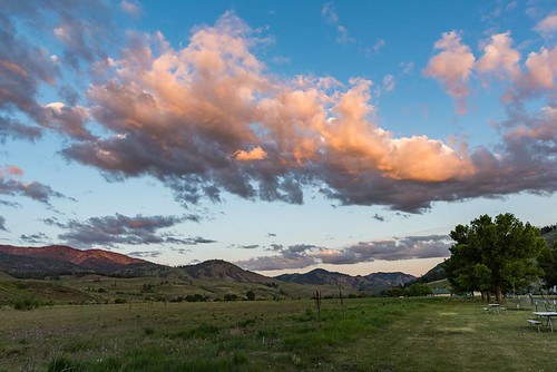 campground clouds karl mountains sunset travel washington grass winthrop unitedstates