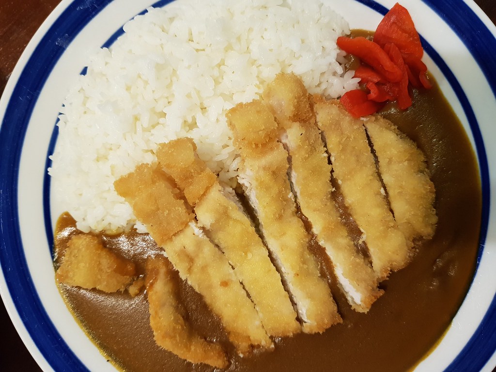 脆炸吉列猪排咖喱饭 Tonkatsu Curry Rice $16 Add-on $4 Soup+Salad+Ocha @ Shokudo at PJ Paramount Garden