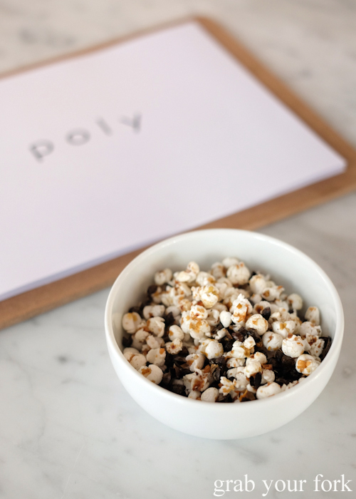Buckwheat popcorn at Poly by Mat Lindsay in Surry Hills