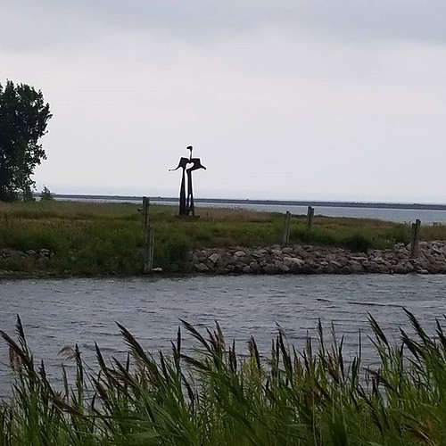 Sculpture at the Outer Harbor. Sadly that part of the trail is closed and we couldn't approach it. #outerharbor #Buffalo #the716 #wny #LakeErie #greatlakes