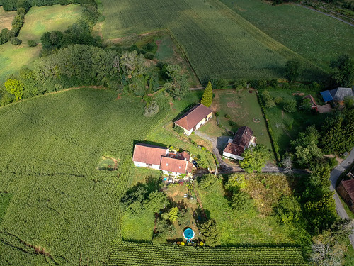 drone aerial rural fields green countryside countrylife dji djispark france dordogne angoisse fermette farmhouse