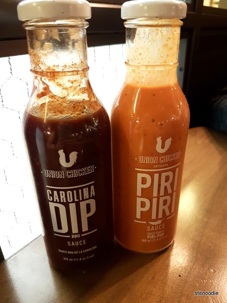 Carolina Dip BBQ sauce and Piri Piri sauce
