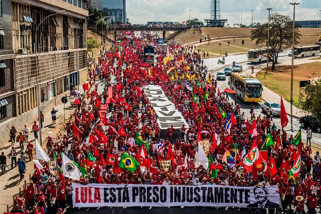 "Uma mentira não é capaz de destruir com uma relação de 40, 50 anos com o povo”, disse Fernando Haddad, candidato a vice de Lula - Créditos: Matheus Alves