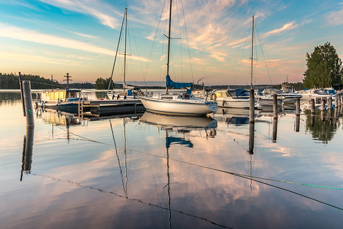 water sunset boat marina reflection