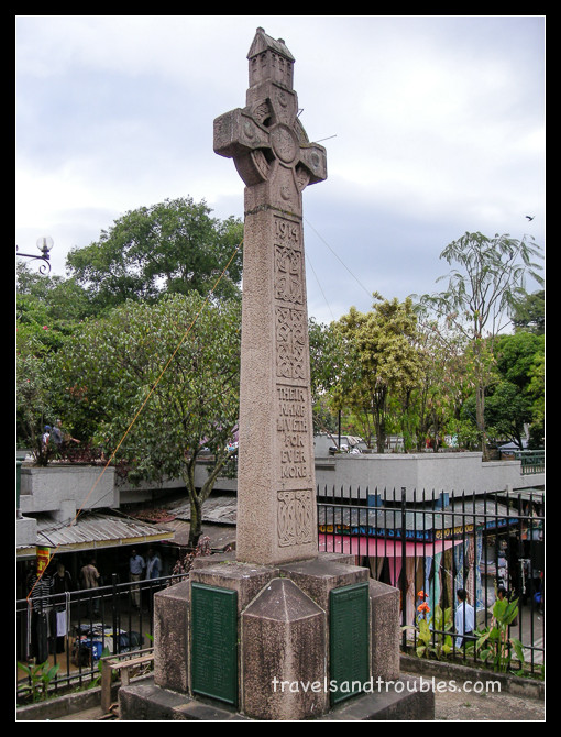 World War I memorial cross at George E. de Silva Park