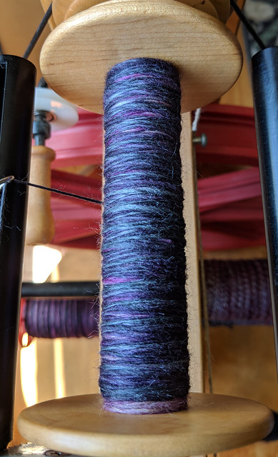 Tour de Fleece 2018 Day 2 - Into The Whirled Polwarth Silk Blended Top in 221b Colorway 2nd Singles 4