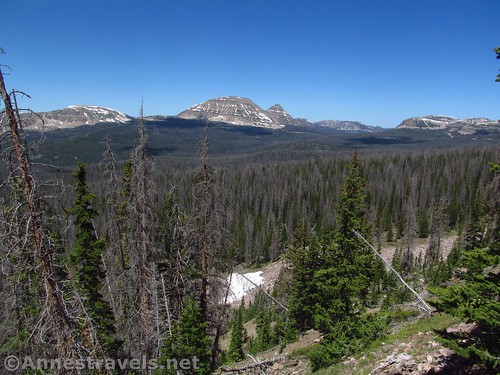 The views just above the treeline on the slopes of Mt. Agassiz, Uinta Mountains, Utah