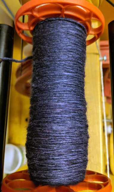 Tour de Fleece 2018 Day 10 - Into The Whirled Polwarth Falkland Wool Carded Batt in Cattywumpus Colorway 2nd Single Completed
