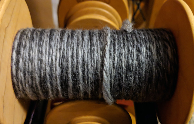 Tour de Fleece 2018 Day 4 - Into The Whirled Polwarth Silk Blended Top in 221b Colorway More Plying - Done with Bulky Flyer
