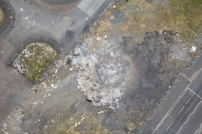 Bonfire Aftermath from Above
