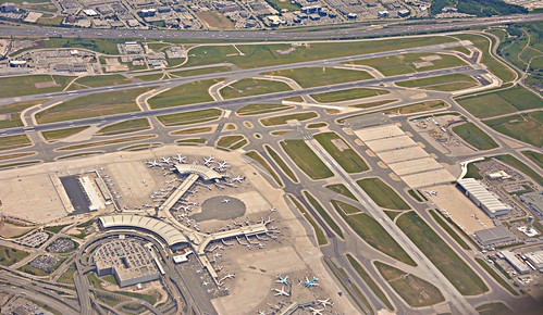 terminalone pearsoninternationalairport mississauga ontario canada aerialview