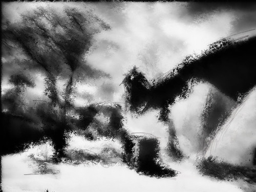 painterly sketch blackandwhite impressionistic abstract chimayo newmexico infrared
