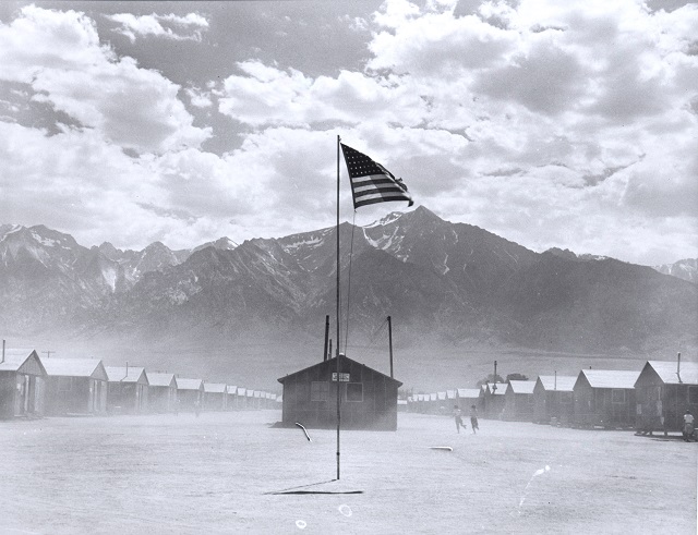 Dorothea Lange, Manzanar Relocation Center, Manzanar, California, July 3, 1942, the Oakland Museum of California