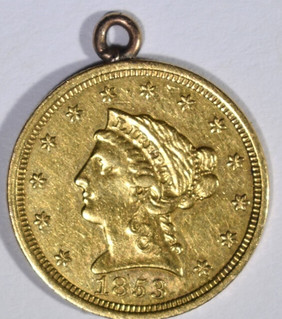 1853 $2.50 Gold Liberty Lov Token obverse