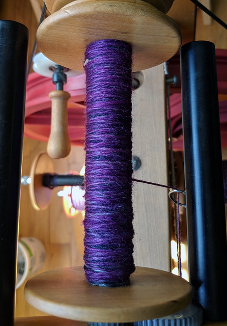 Tour de Fleece 2018 Day 2 - Into The Whirled Polwarth Silk Blended Top in 221b Colorway 2nd Singles 3