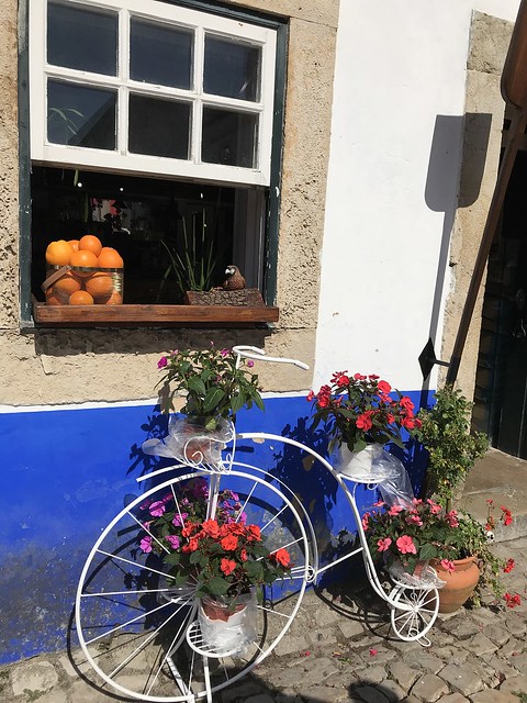 Obidos,  bicycle planters