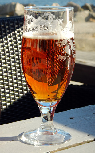 A cold craft beer at Grebbestad in Sweden
