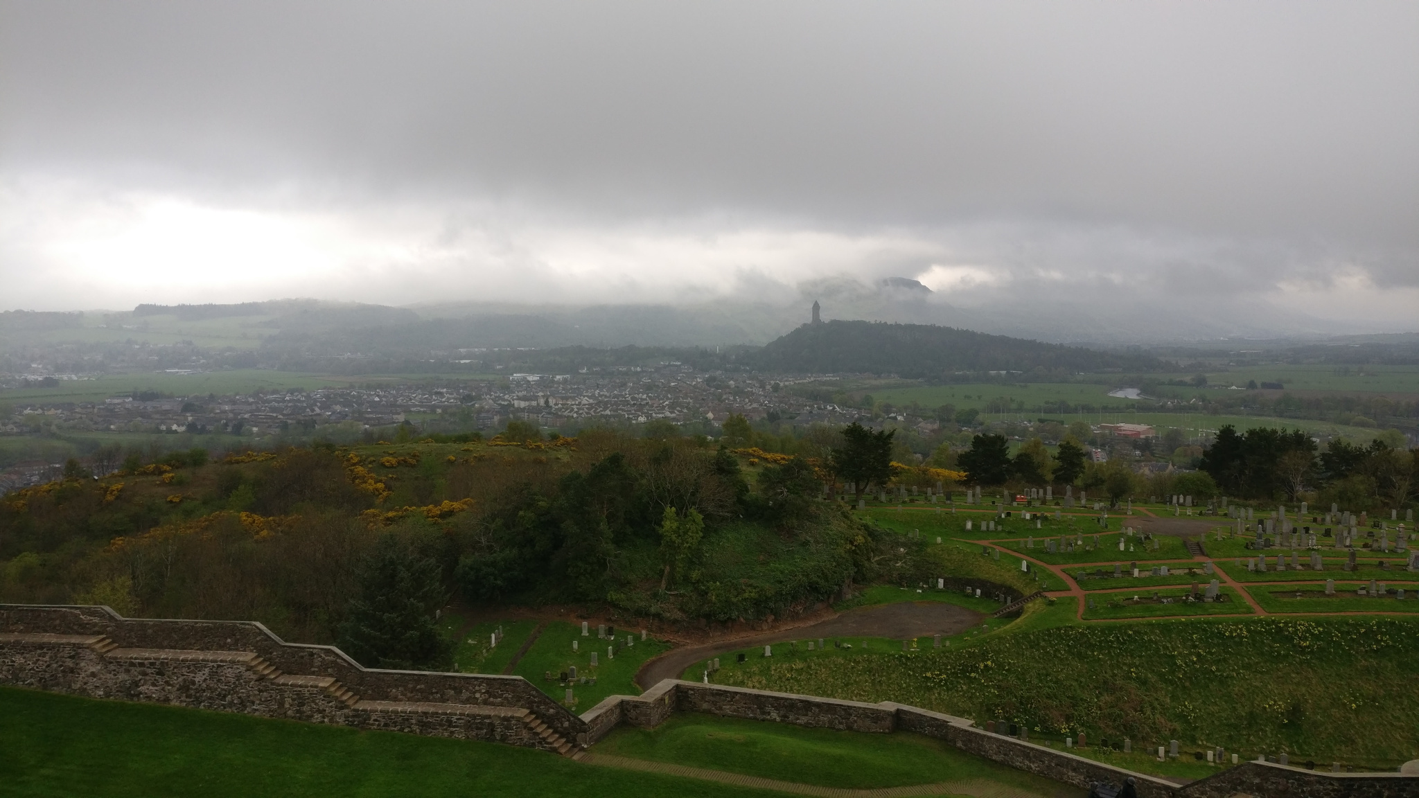 Views from Stirling Castle, with the Wallace Monument in the background