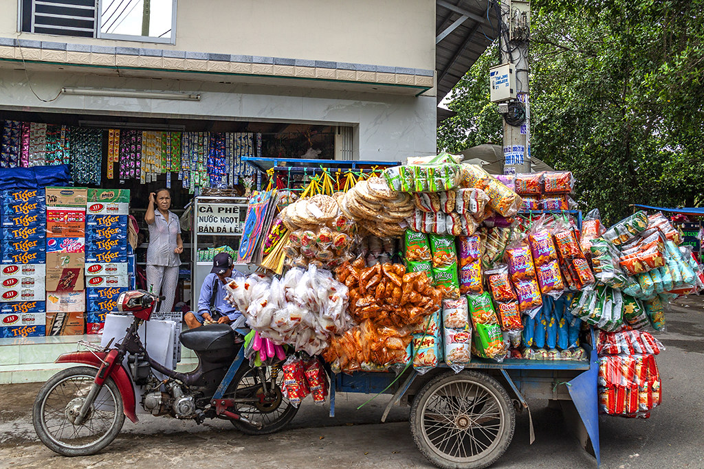 Snacks on a motorbike truck--Saigon