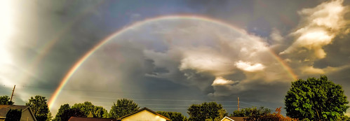 rainbow storm weather onalaska wi usa samsunggalaxys8 topaz panorama lacrosse wisconsin