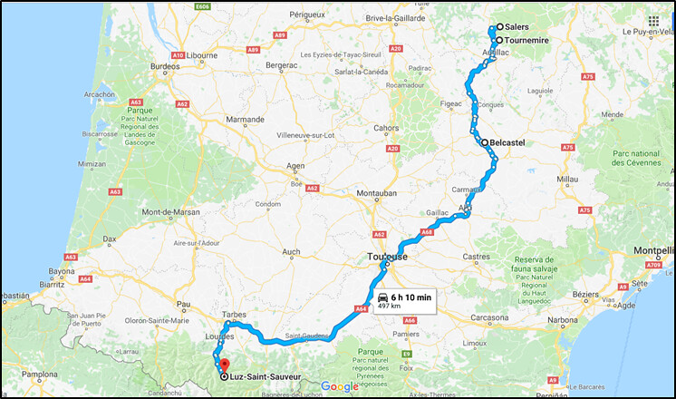 10, Auvernia: Salers, Tournemire. - De viaje por Francia: diarios, viajes y excursiones en coche. (1)