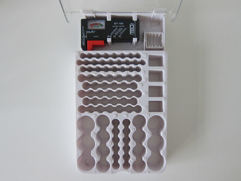 The Battery Organizer Storage Case - Front (Cover Open)