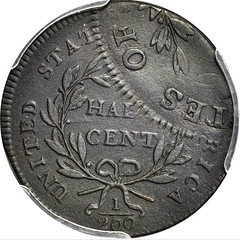 1796 Draped Bust Cent Reverse