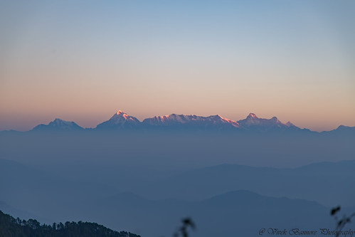 india nature uttrakhand hdr landscape panorama sunrise mountains himalayan ranges nanda devi first light rays forest