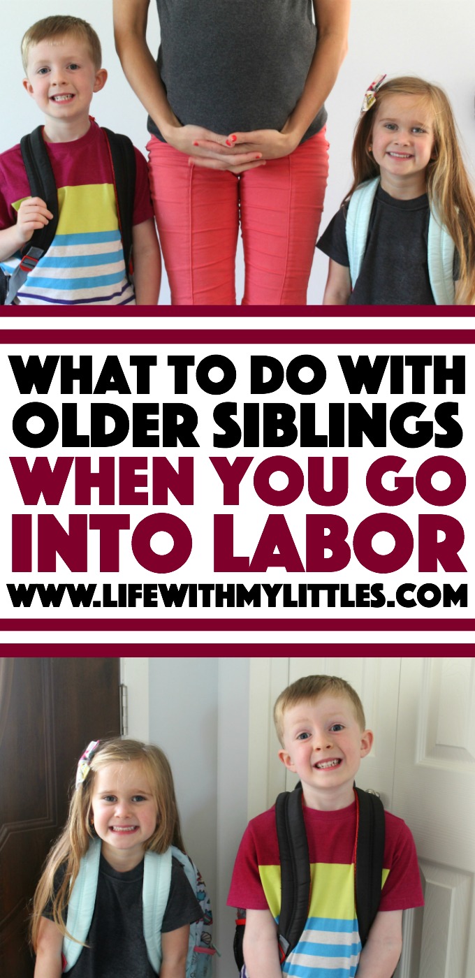 Not sure what to do with older siblings when you go into labor? Here are three options, the pros and cons of each, and how to make your decision before you have your baby!