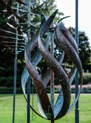Lyman Whitaker Kinetic Art, Dallas Arboretum 8/8/2018 #sculpture #wind