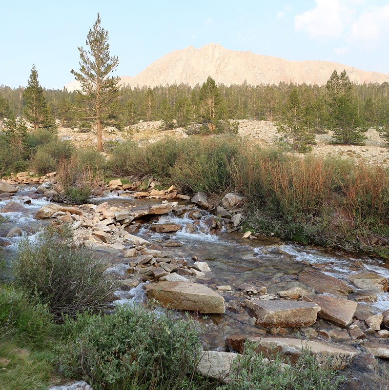 The trail crossing at Tyndall Creek on the John Muir Trail - I decided to camp on the far side