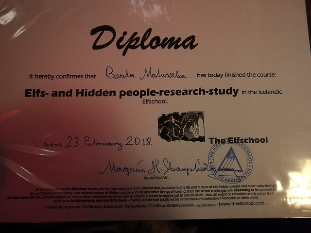 Diploma from elf school