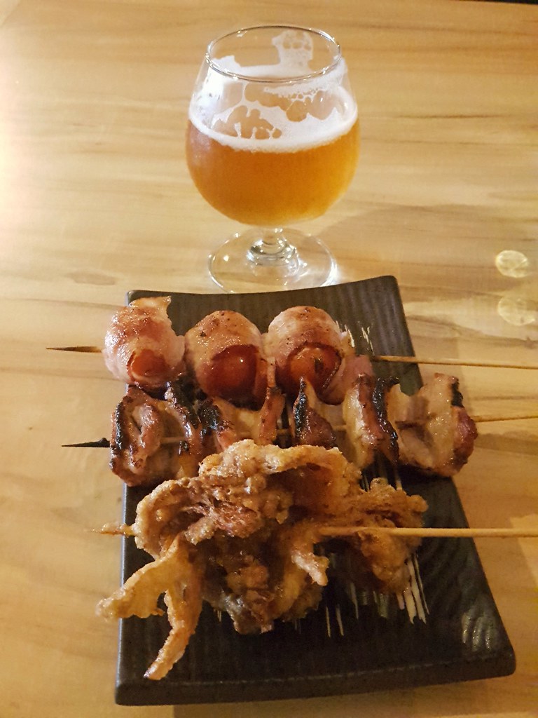 Beer battered King Oyster Shrooms rm$3, Pork Belly rm$5 & Bacon Cherry Tomato rm$5 with Camba L/Sessions IpA  ABV4.1% rm$20 (220ml) $26 normal price (German Craft Beer) @ The Great Beer Bar SS21