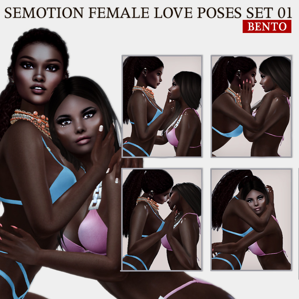 SEmotion Female Couple Love Poses Set 01