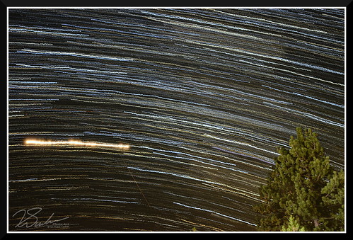 star trail including mars loon lake moonless night