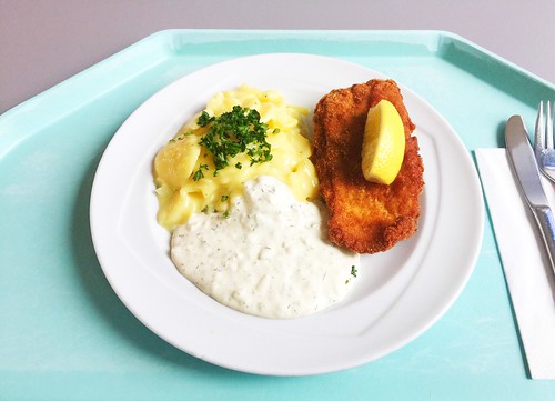 Baked Coalfish with remoulade & potato salad / Gebackener Seelachs mit Remoulade & Kartoffelsalat