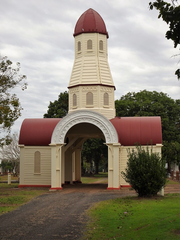 Maryborough Queensland. The mortuary chapel where horse drawn hearses stopped to unload coffins. Built in 1883 and restored in 1983.