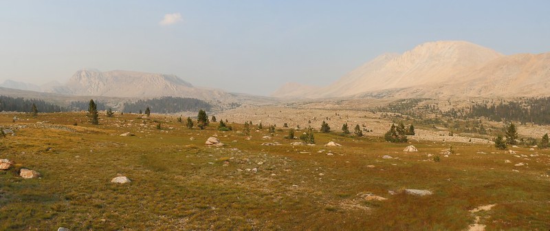 Junction Peak, Polychrome Peak, and Mount Tyndall from the John Muir Trail