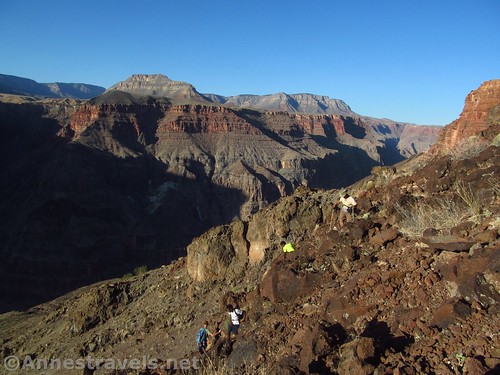 Scrambling the Lava Falls Route in Grand Canyon National Park, Arizona