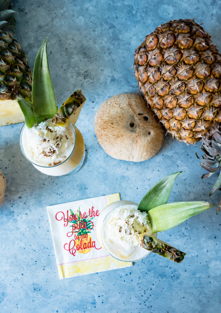 Golden Layered Piña Coladas www.pineappleandcoconut.com #KoloaRum #nationalpinacoladaday #fRumHawaii