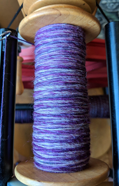 Tour de Fleece 2018 Day 2 - Into The Whirled Polwarth Silk Blended Top in 221b Colorway 2nd Singles 9
